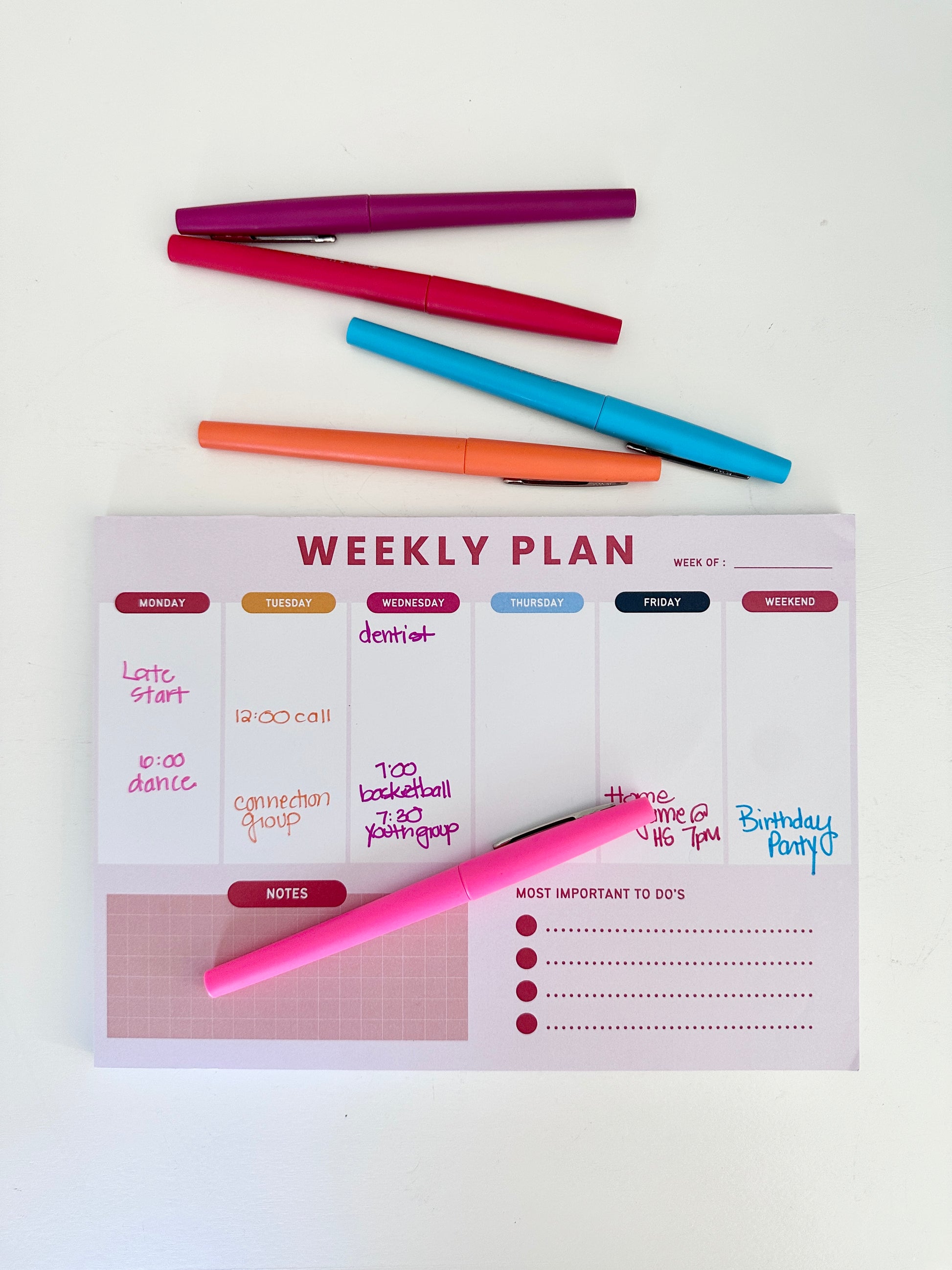 Weekly Plan Notepad Bundle | 6 Notepads | Save $7 + Free Shipping ...