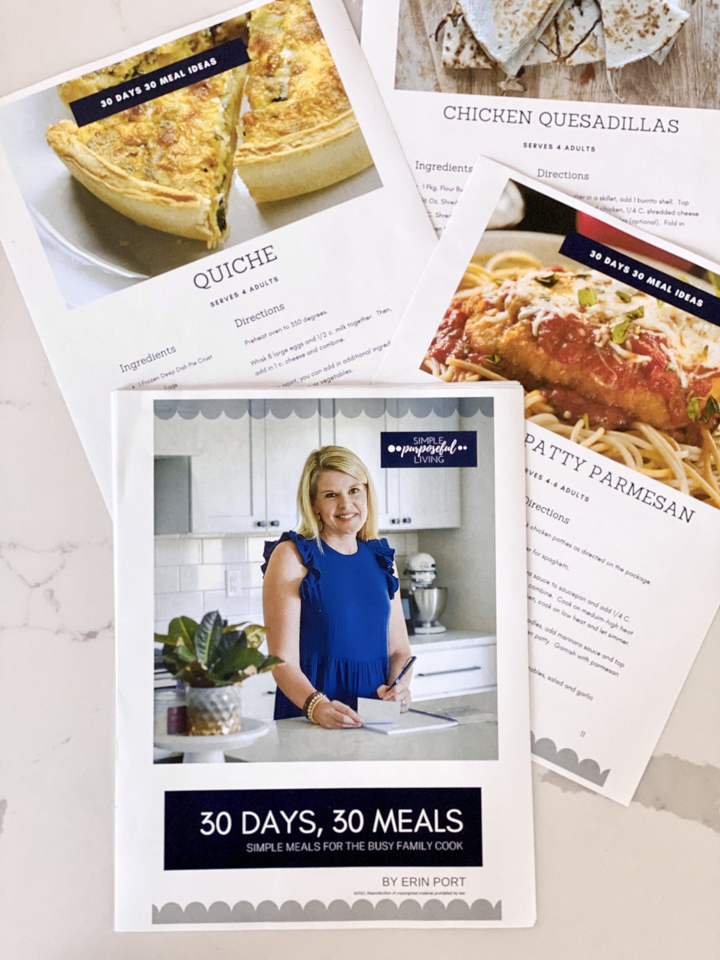 30 days 30 meals cookbook with easy family-firiendly recipes